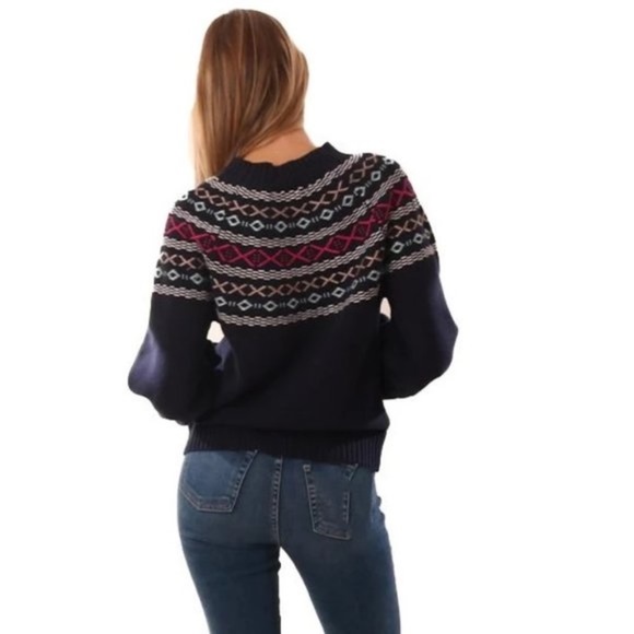 Do + Be Embroidered Crew Neck Long Sleeve Sweater - Picture 2 of 6